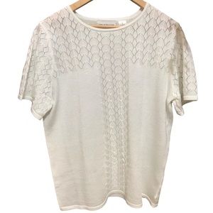 Alfred Dunner cream blouse SzL